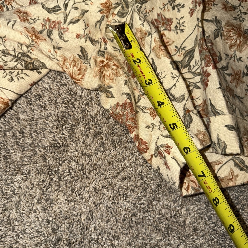 Vintage Raffaella 1X Linen Cotton Floral 2 Pc Set Vest Top Wide Leg Shorts - Picture 10 of 12